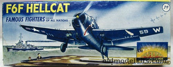 Aurora 1/48 Grumman F6F Hellcat - Famous Fighters of All Nations Issue, 40A-79 plastic model kit